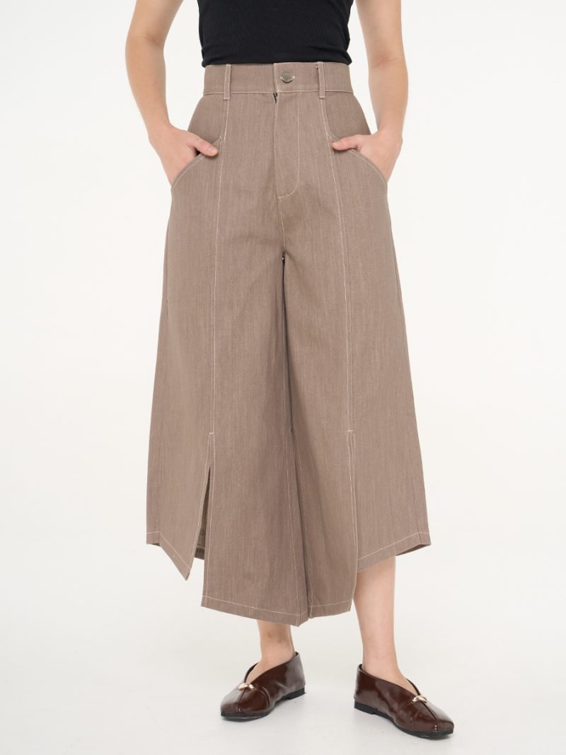 Slitted Culotte Jeans