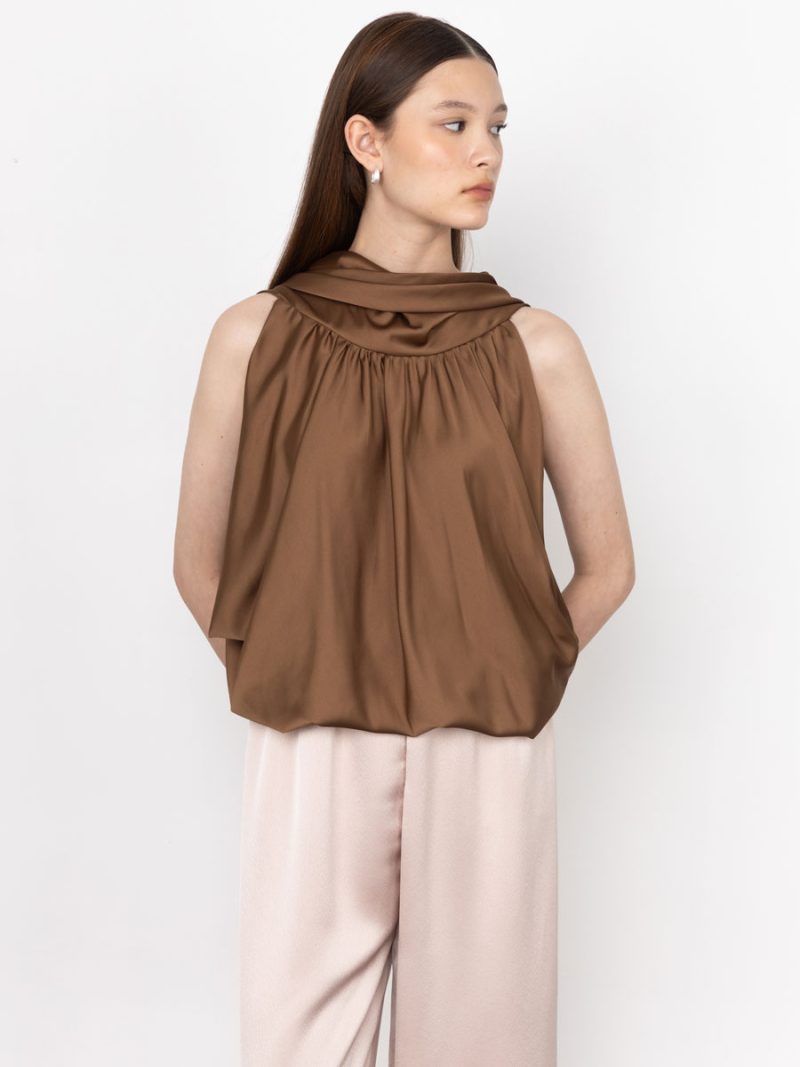 Delpha Top Brown