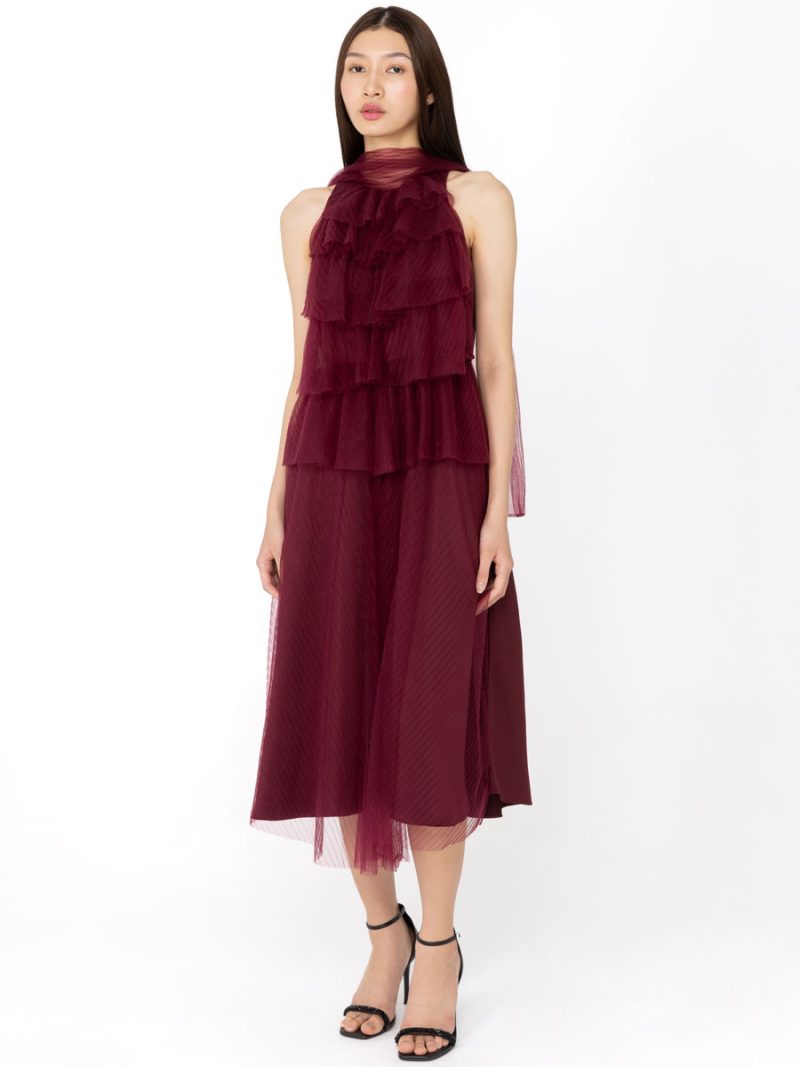 Elyse Dress Burgundy