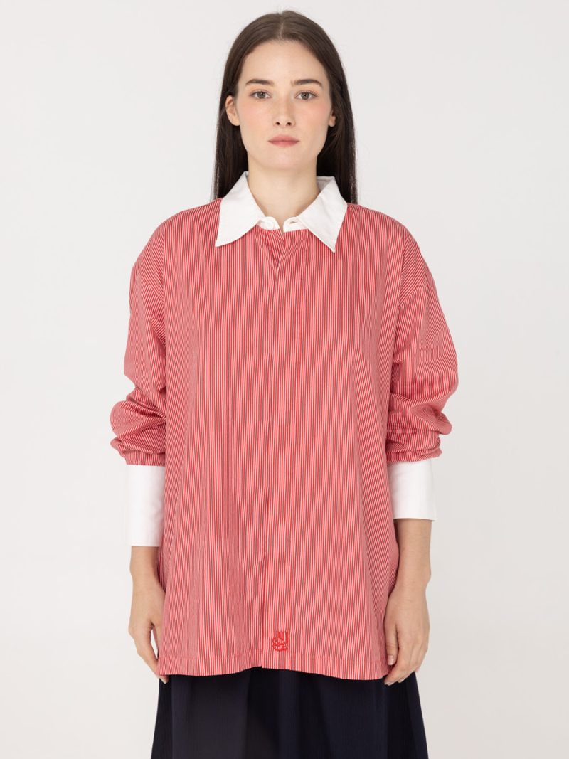 Summer Salt Long Shirt Red