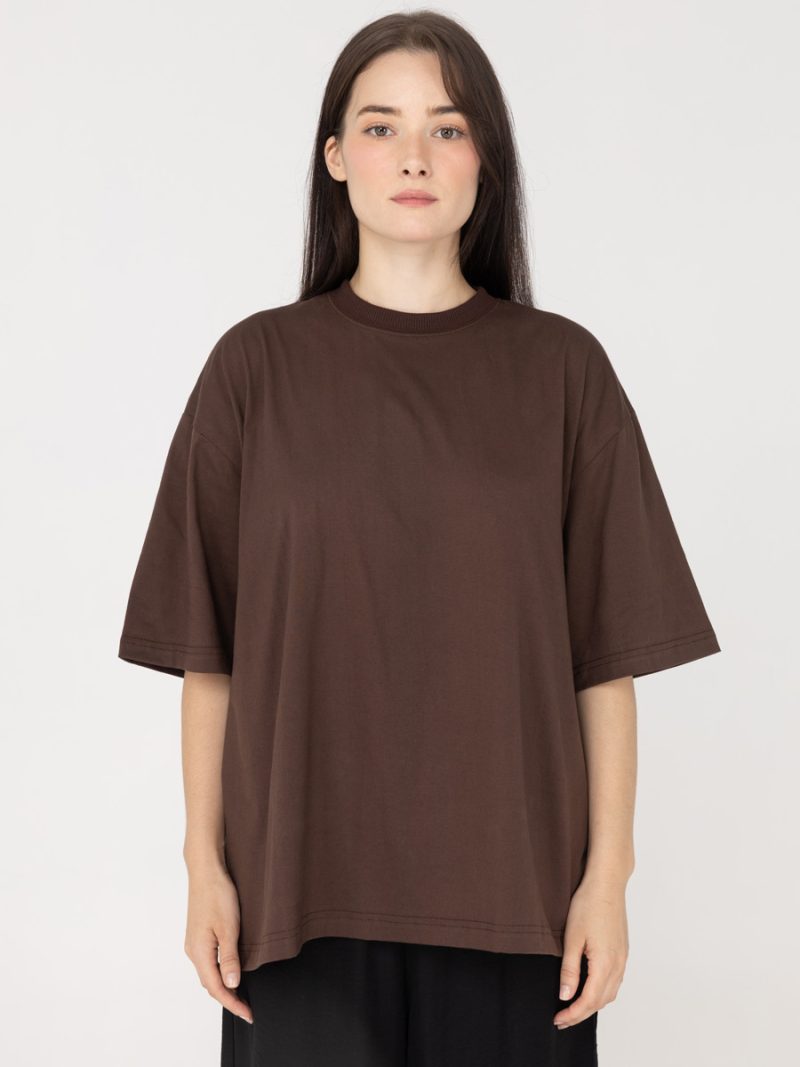 Plain Oversize Tee Espresso