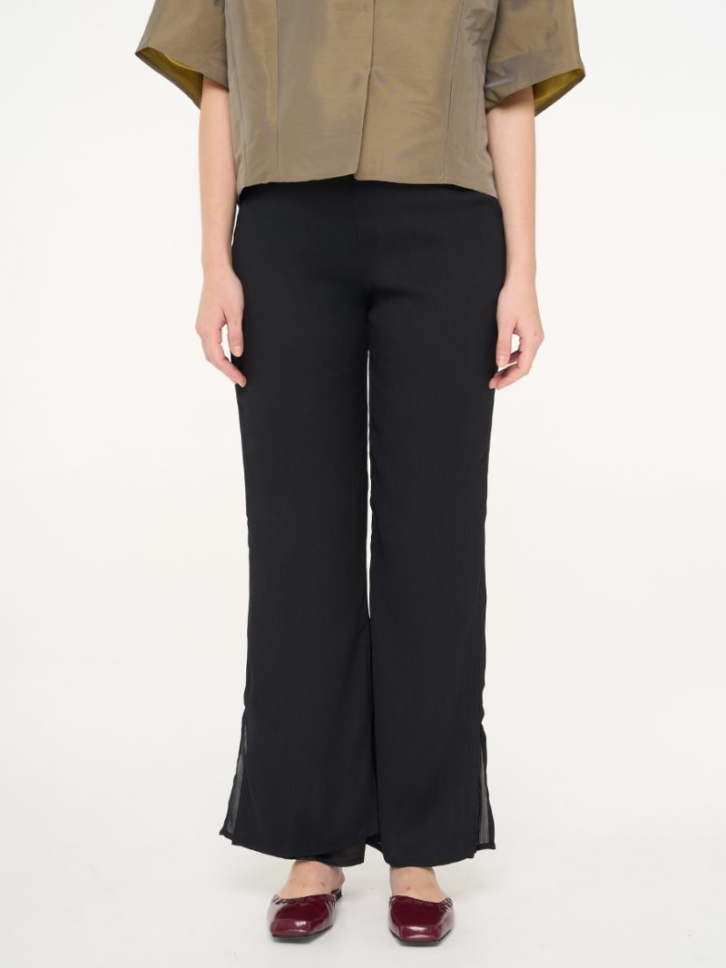 Yinyang Silk Pants Black Sesame