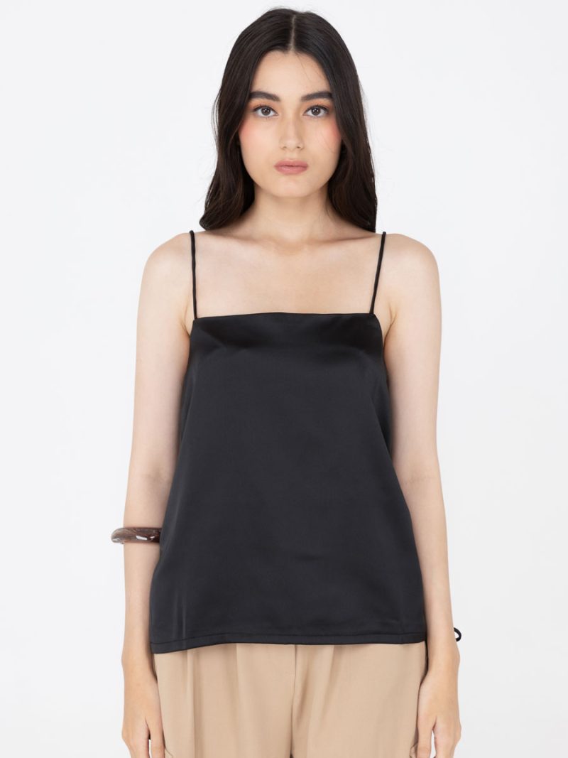 Satin Top Black