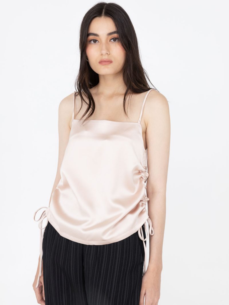 Satin Top Champagne