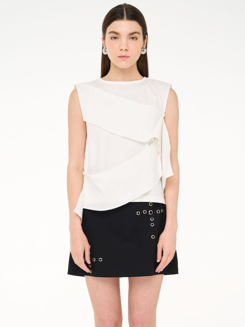 Althea Sleeveless Top White