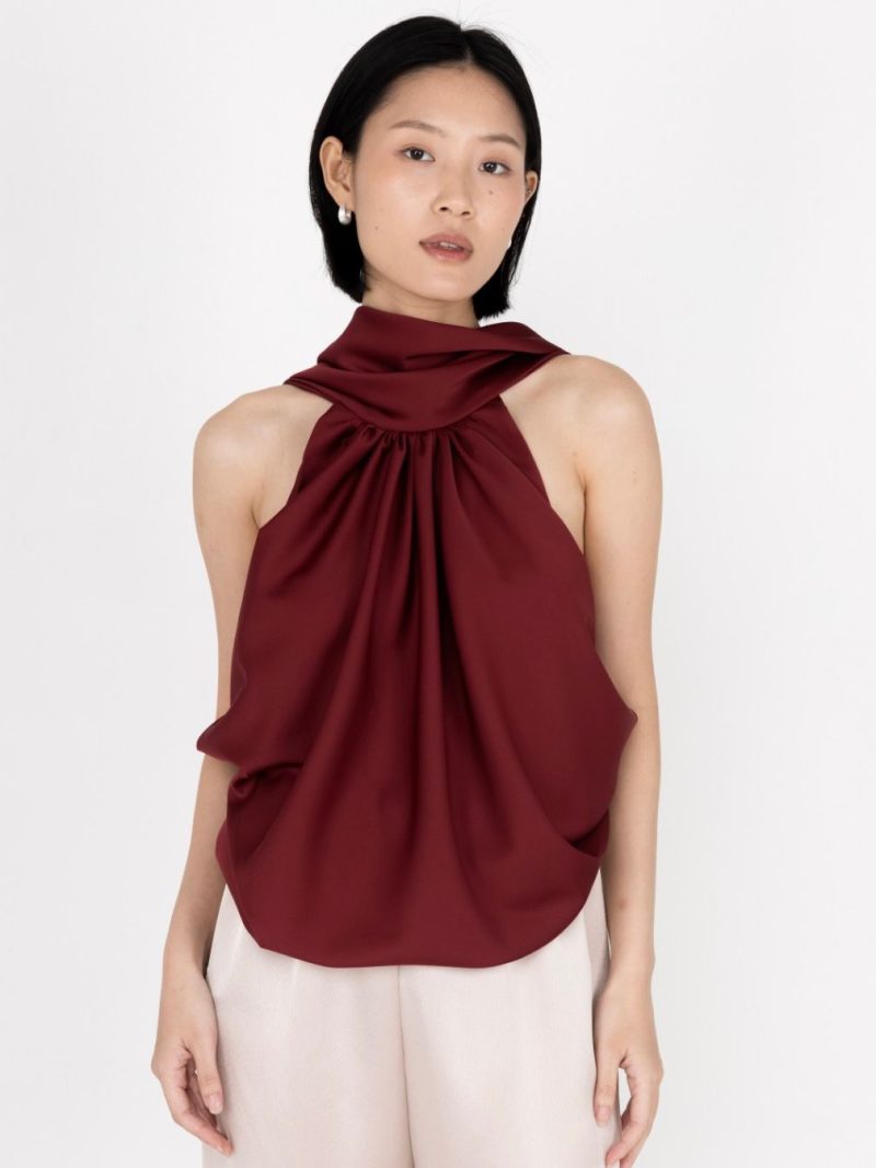Delpha Top Maroon