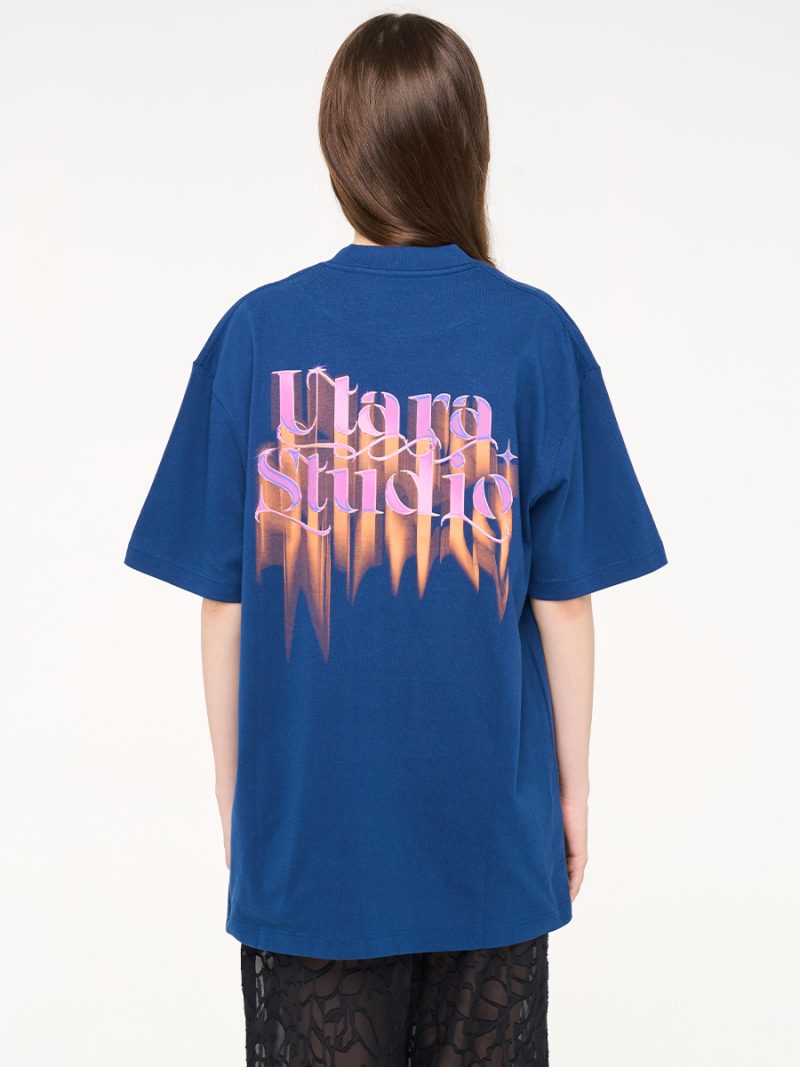 Smudged Tee Navy
