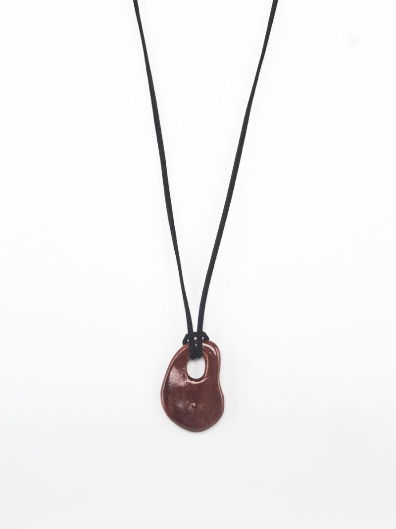 Node Ceramic Pendant Maroon
