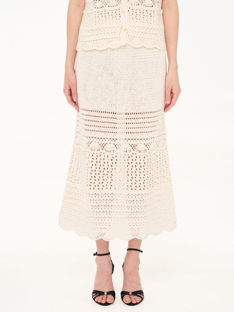 Nami Crochet Skirt Ecru