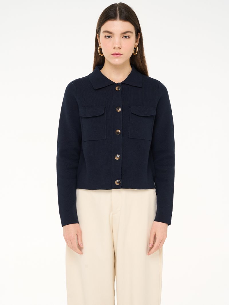 Annelise Knit Top Dark Navy
