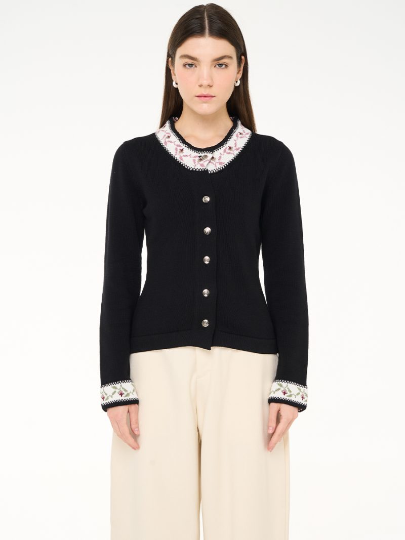 Quarta Knit Top Black