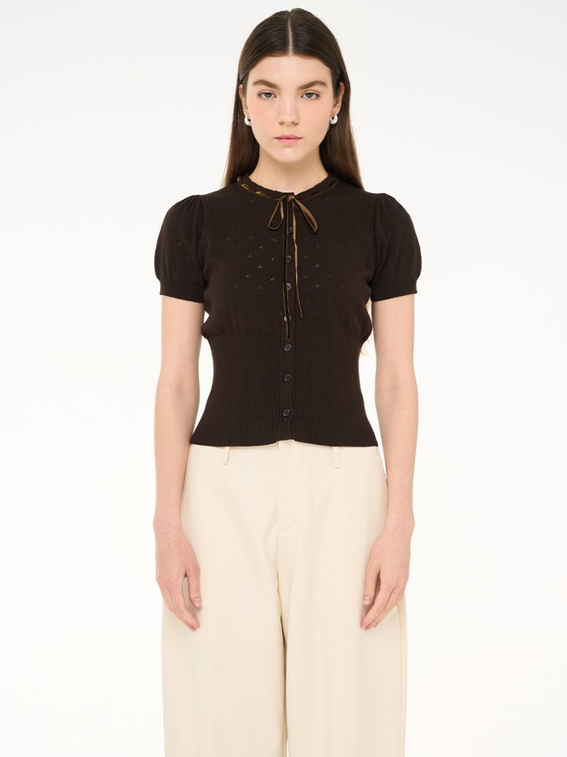 Jacqueline Knit Top Brown