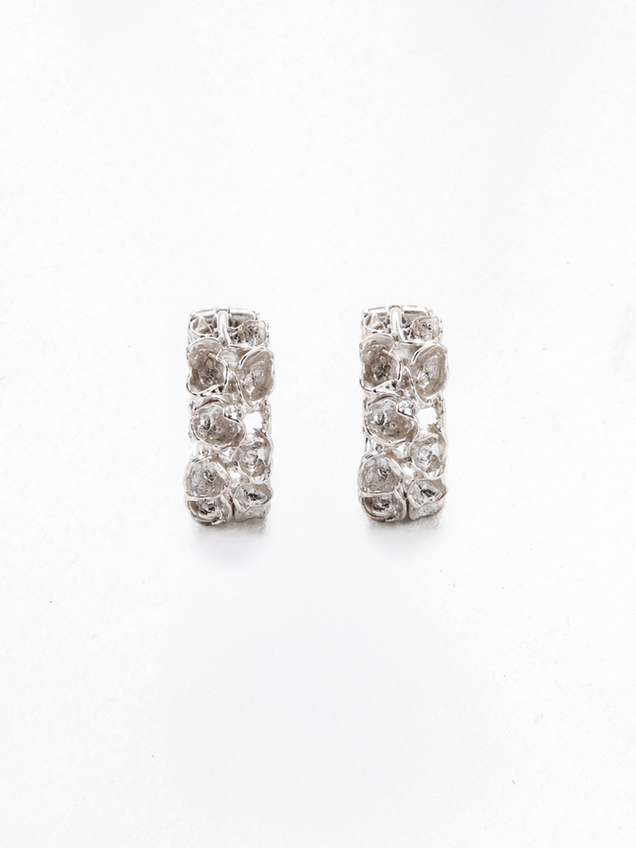 Posy Earrings Silver - Image 2