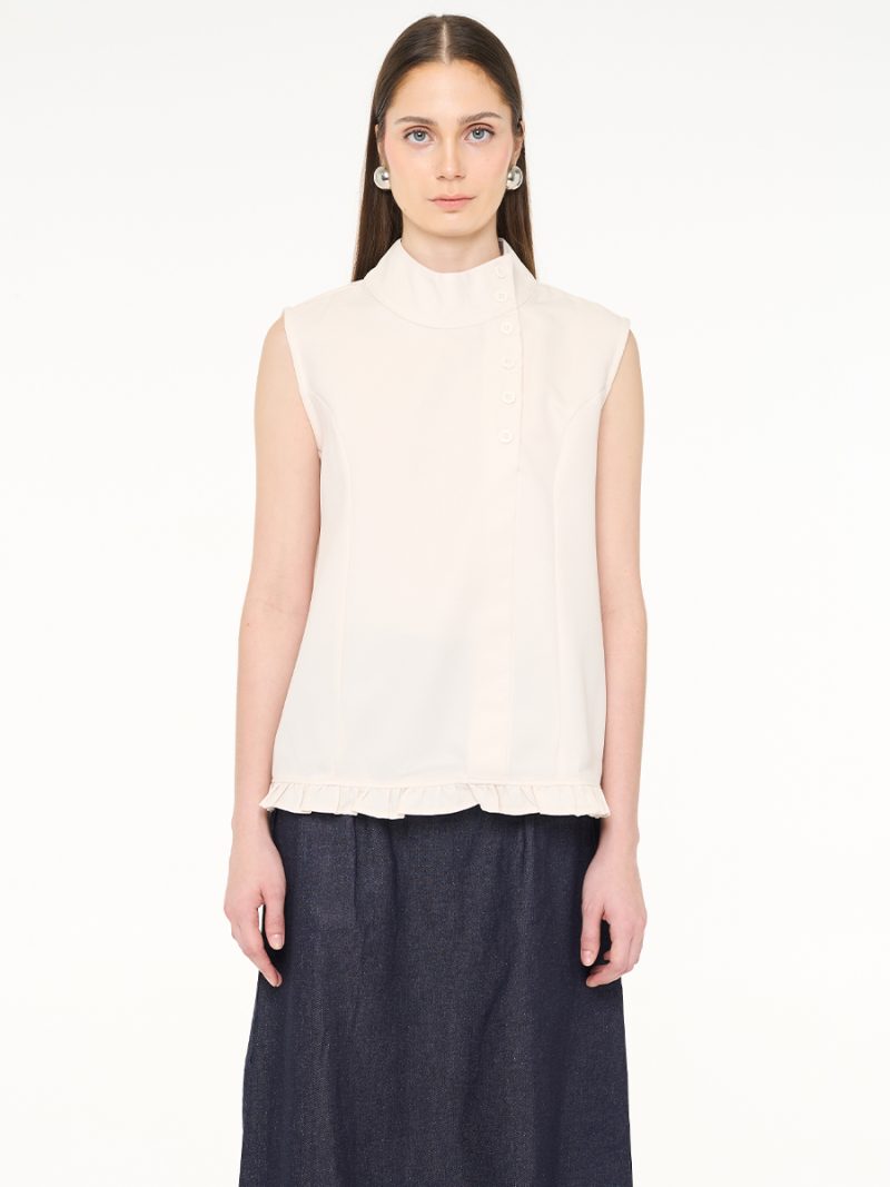 Caela Sleeveless Top White