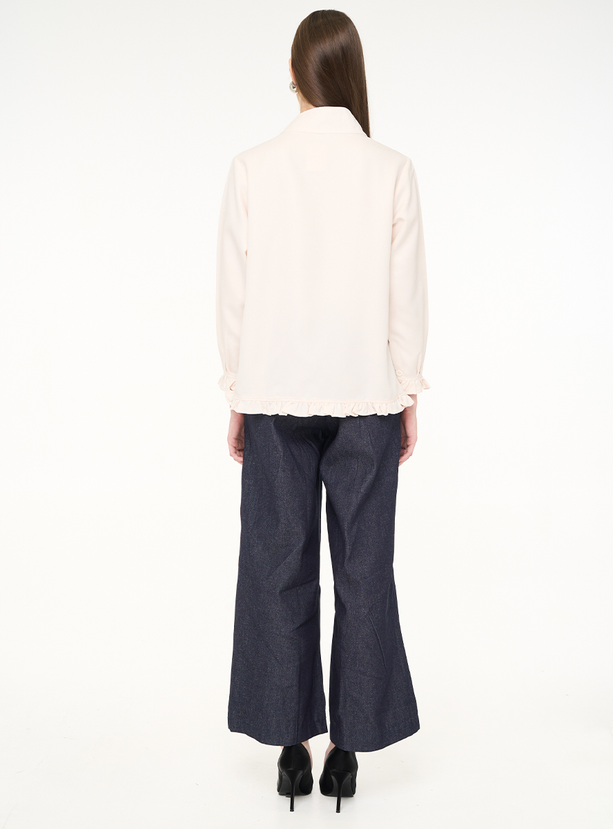 Solea Mandarin Longsleeve Top White - Image 4