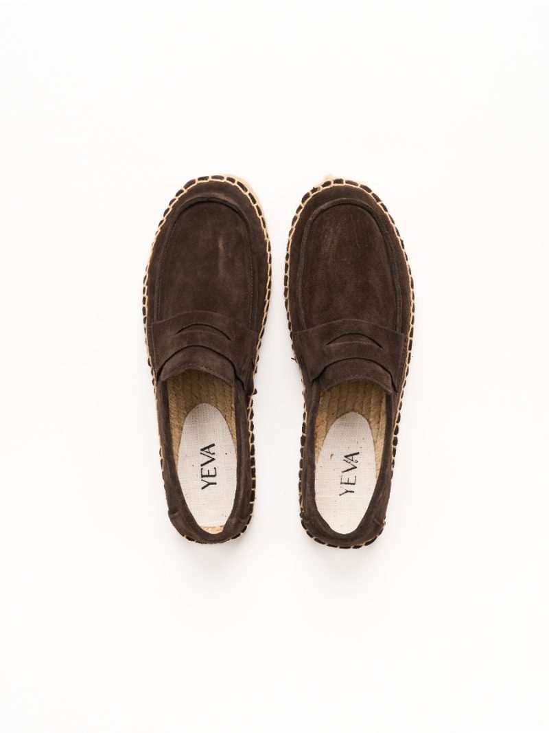 Suede Loafers Espadrilles Espresso