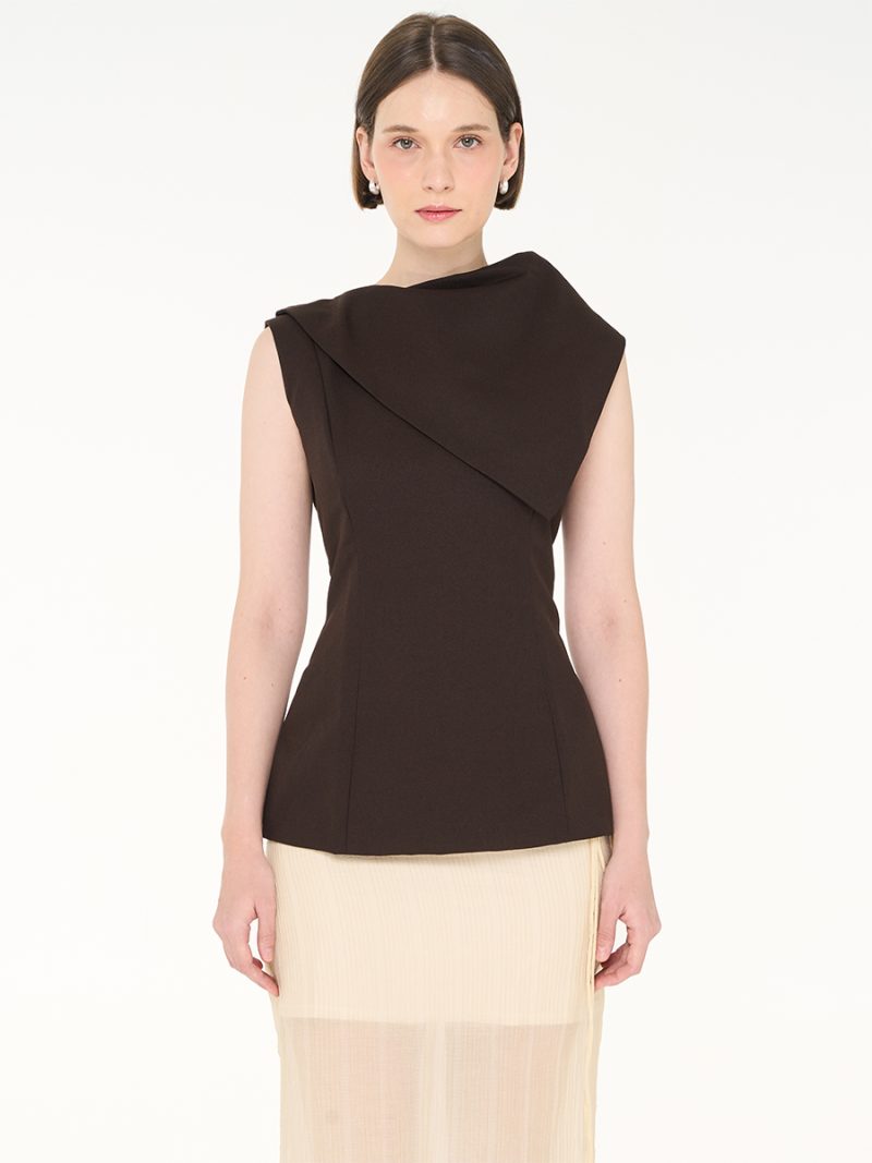 Bonnie Cape Sleeveless Coffee