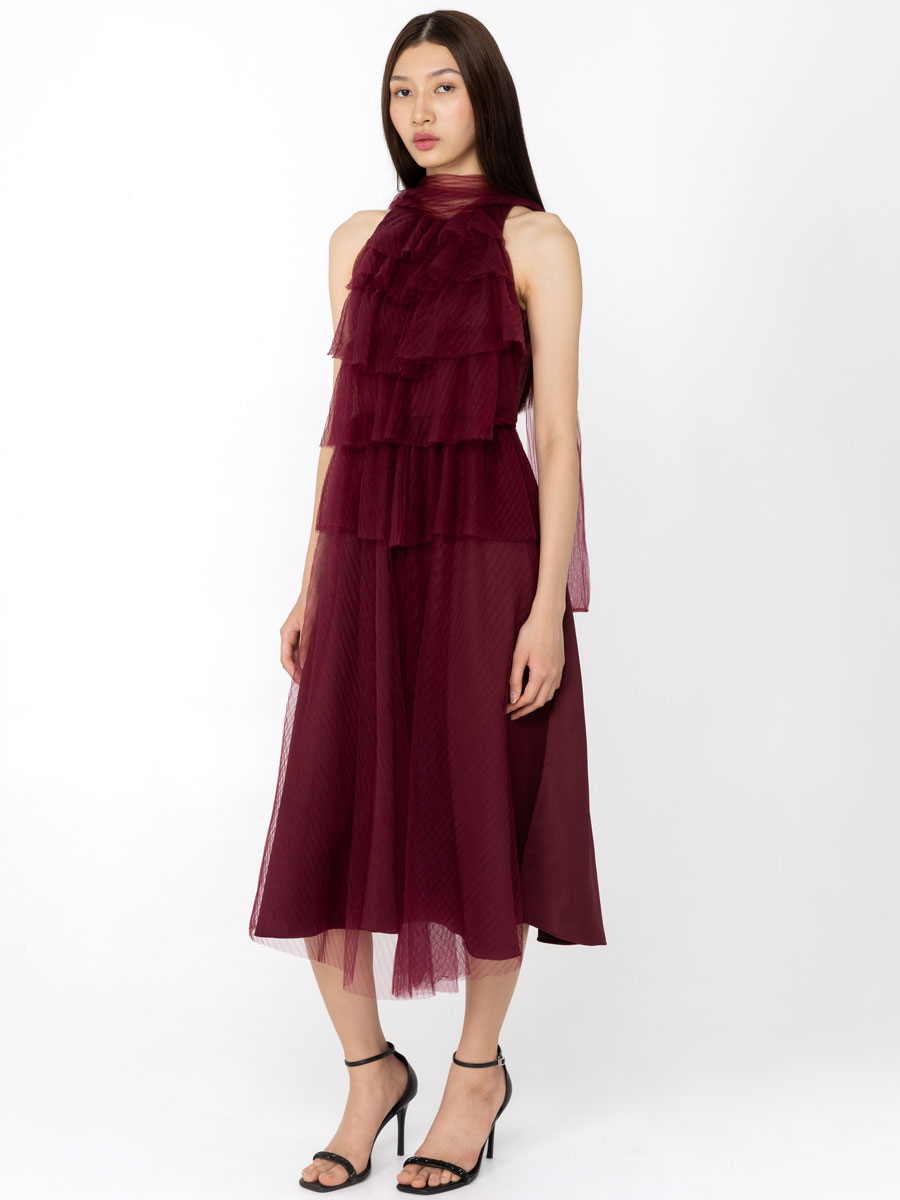 Elyse Dress Burgundy - Image 2