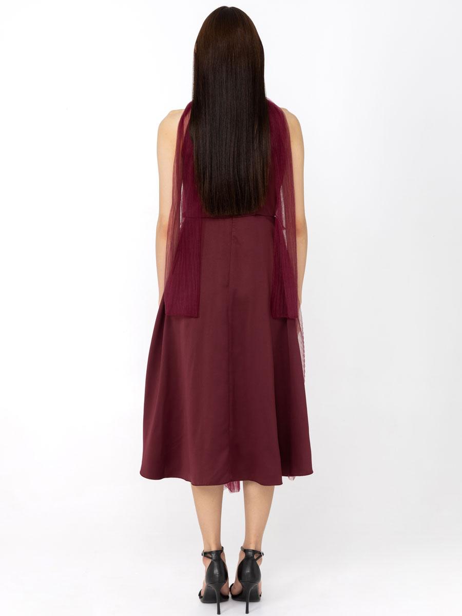 Elyse Dress Burgundy - Image 3