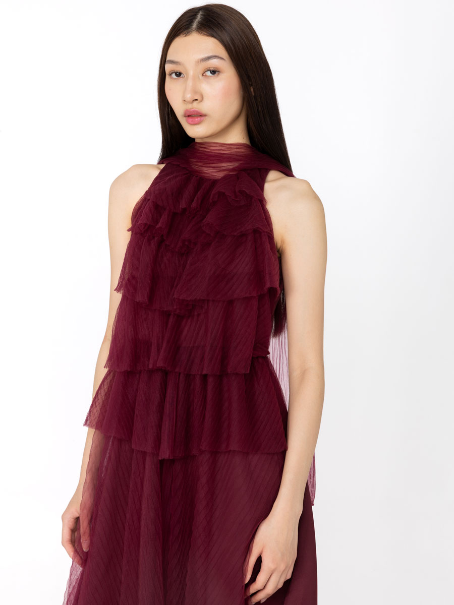 Elyse Dress Burgundy - Image 4