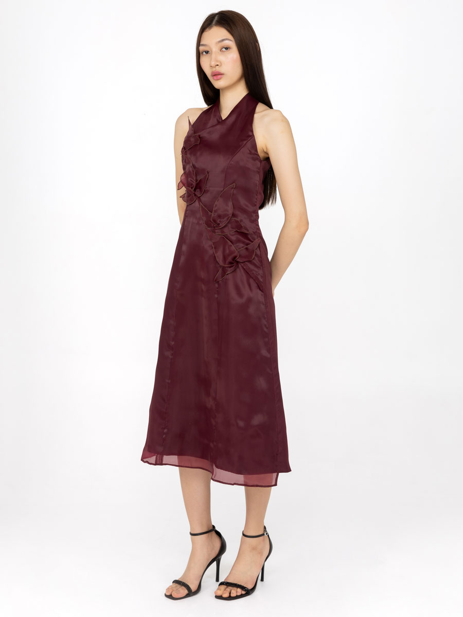 Cloe Dress Burgundy - Image 2