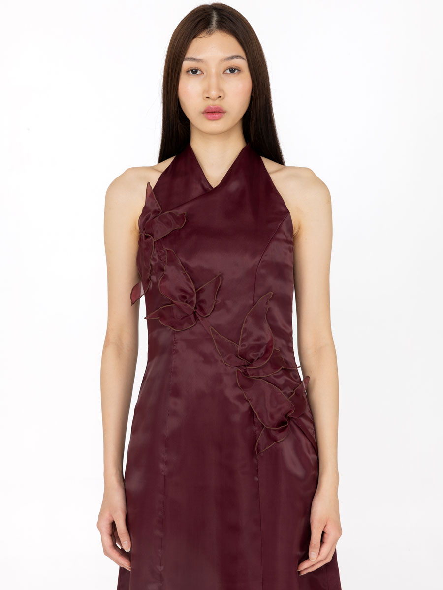 Cloe Dress Burgundy - Image 4