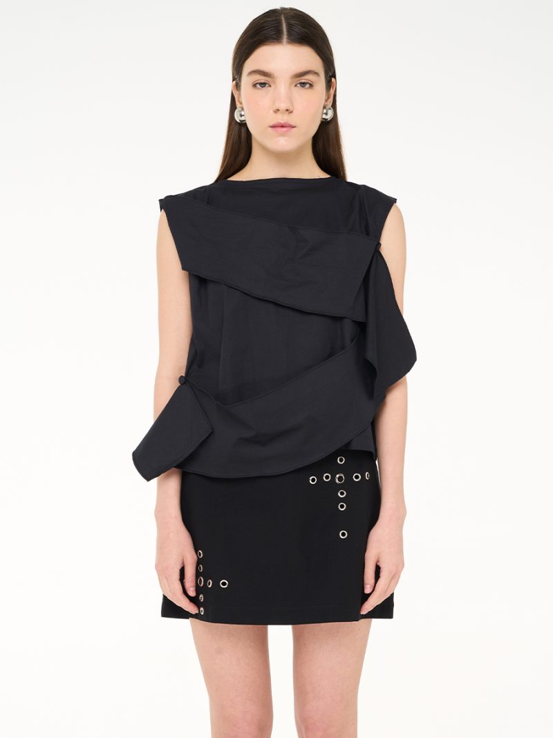 Althea Sleeveless Top Black