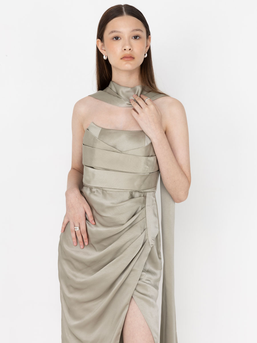 Althea Dress Sage Green - Image 4
