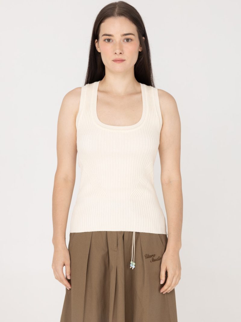 Celeste Knit Tank Off White