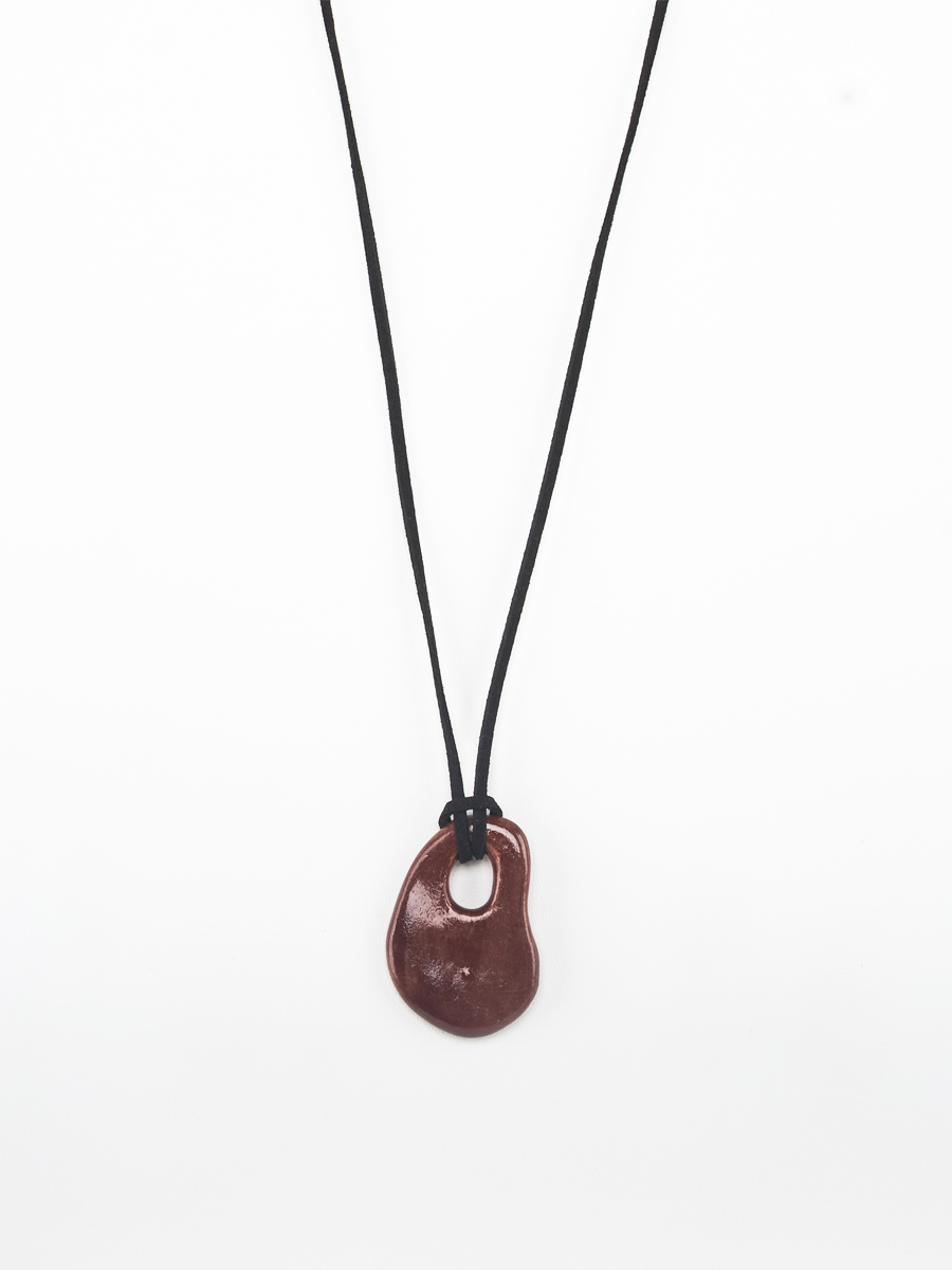 Node Ceramic Pendant Maroon