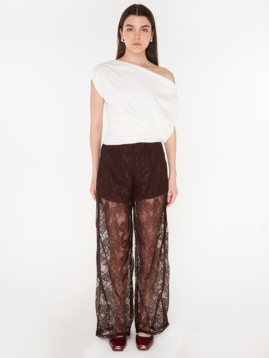 Soho Lace Pants Espresso - Image 2