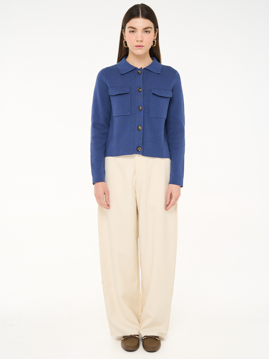 Annelise Knit Top Denim Blue - Image 2