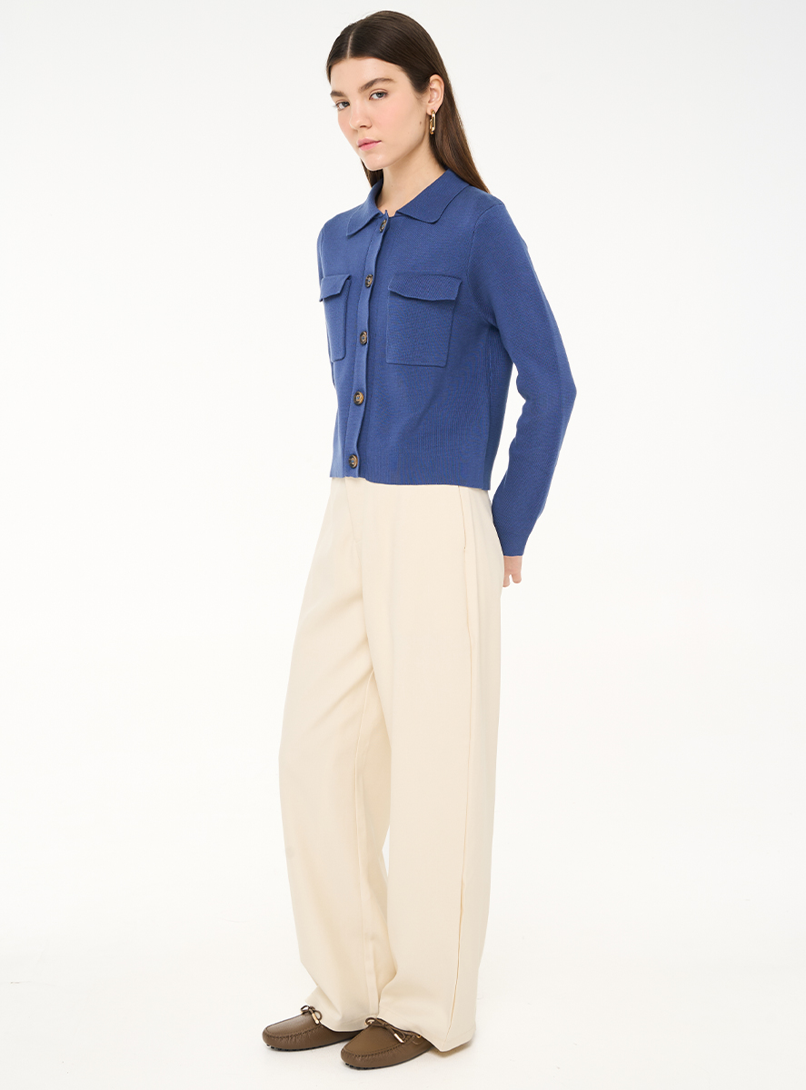 Annelise Knit Top Denim Blue - Image 3