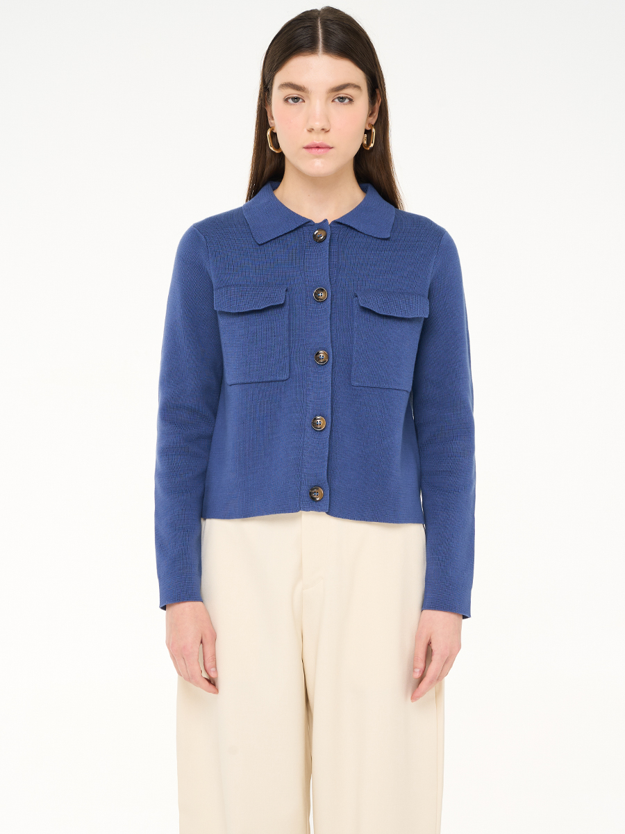 Annelise Knit Top Denim Blue