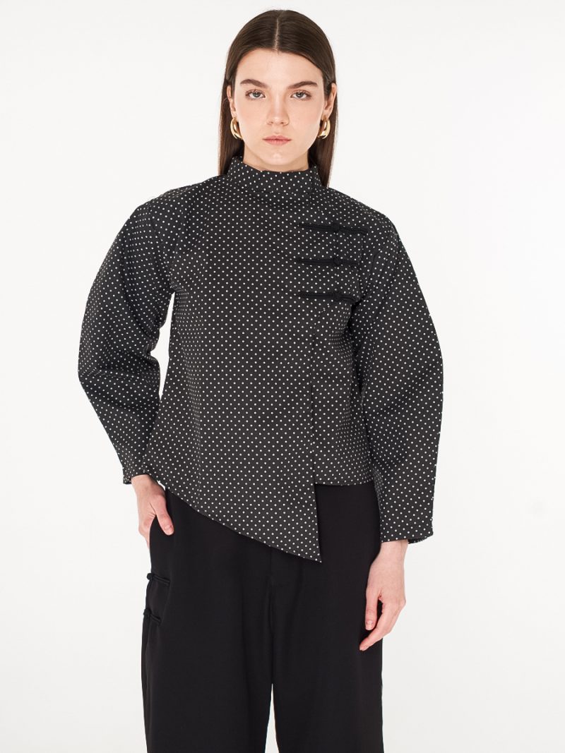 Etta Long-Sleeved Top Polkadot