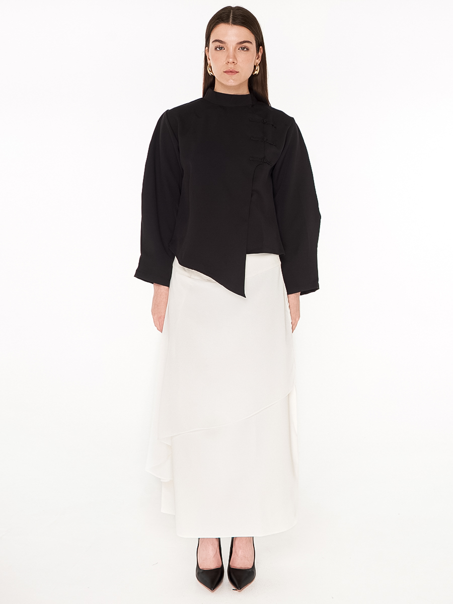 Etta Long-Sleeved Top Black - Image 2