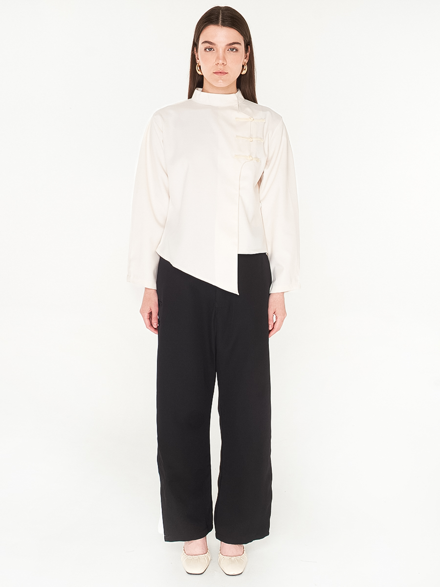 Etta Long-Sleeved Top White - Image 2