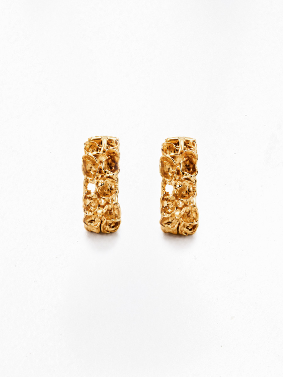 Posy Earrings Gold - Image 2