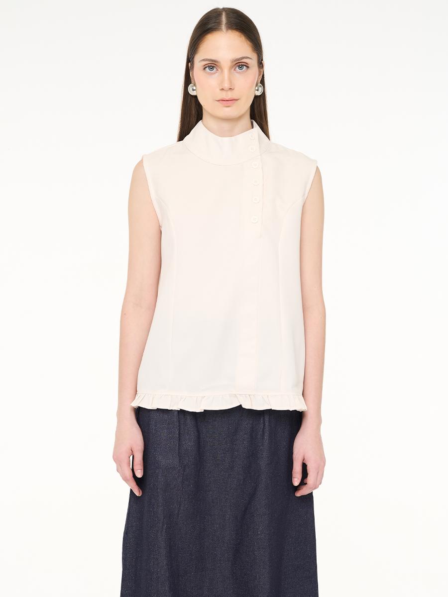 Caela Sleeveless Top White