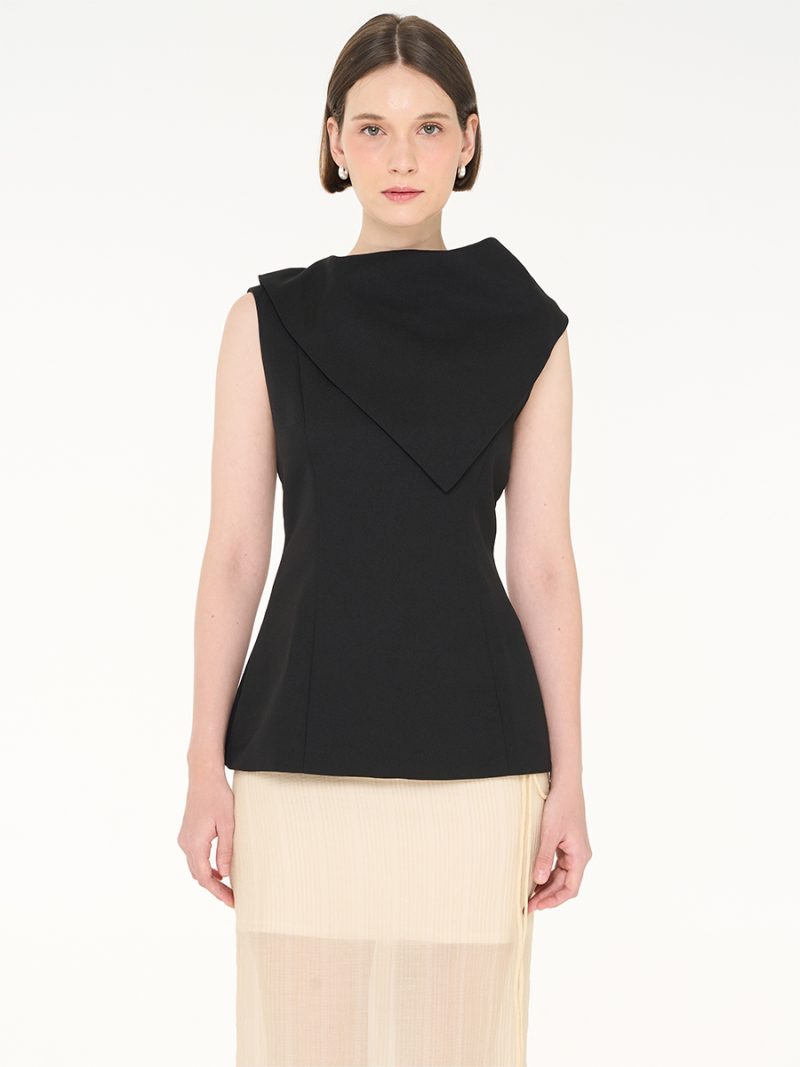 Bonnie Cape Sleeveless Black